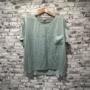 EUC Lunya Sage Green Blouse Size L/XL